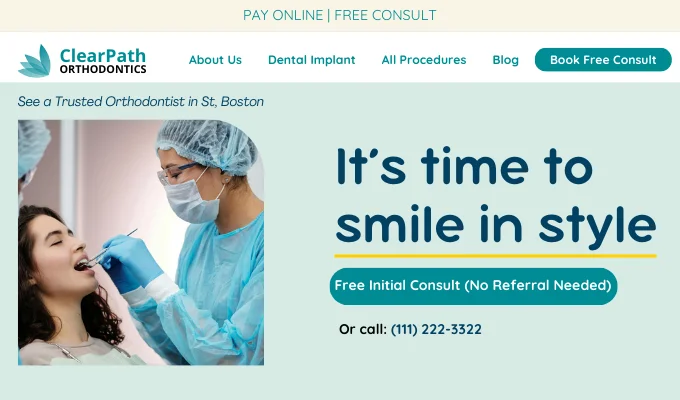 best Orthodontist website developer in boston