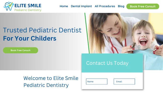 Pediatric Dentist web design services in brooklyn