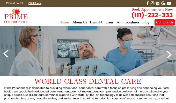 best Periodontist website design in houston