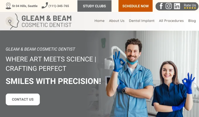 best cosmetic dentist Website Designer in Seattle