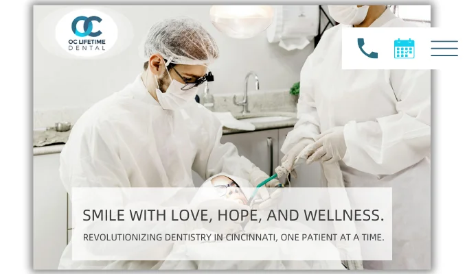 cosmetic dentist website design in Cincinnati
