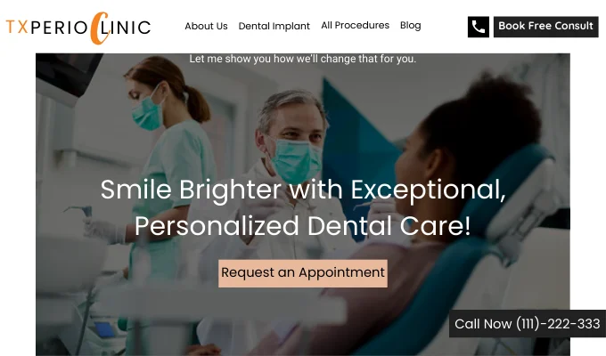 top rated Periodontist website design in El Paso