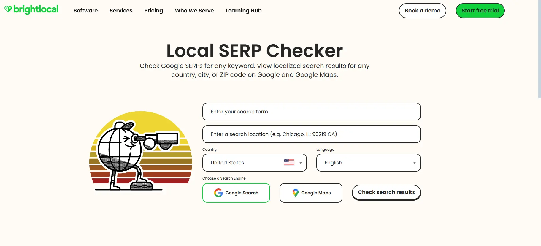 BrightLocal’s Local SERP Checker