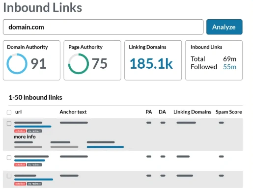 Moz Link Explorer